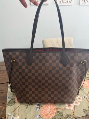Authentic Louis Vuitton Neverfull MM, Damier Ebene